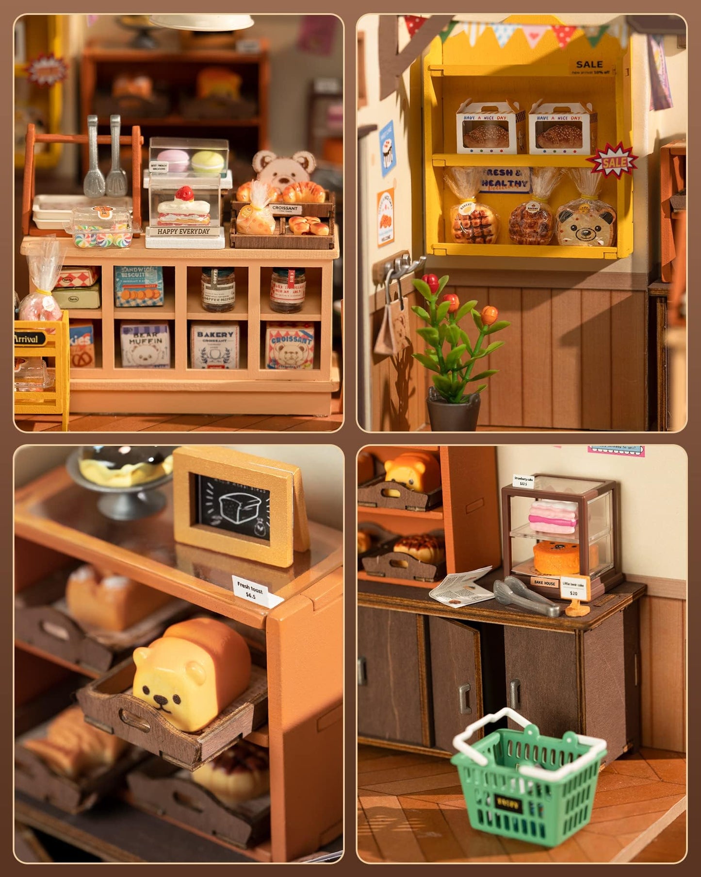 Rolife Miniature House Kit for Beginners-1:20 DIY Miniature Dollhouse Kit with LED Lights-Tiny House Crafts for Adults-Birthday Gifts Hobbies for Women and Men