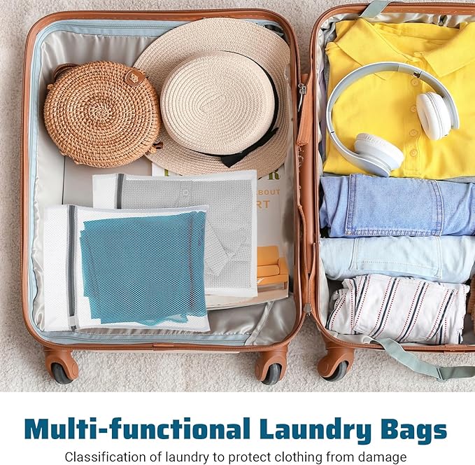 3Pcs Mesh Laundry Bags for Delicates Mini 40x30cm Small Durable Lingerie Bags for Washing Delicates Machine for Lingerie Underwear Socks Baby Clothes Travel 15.75 x 11.81 Inches