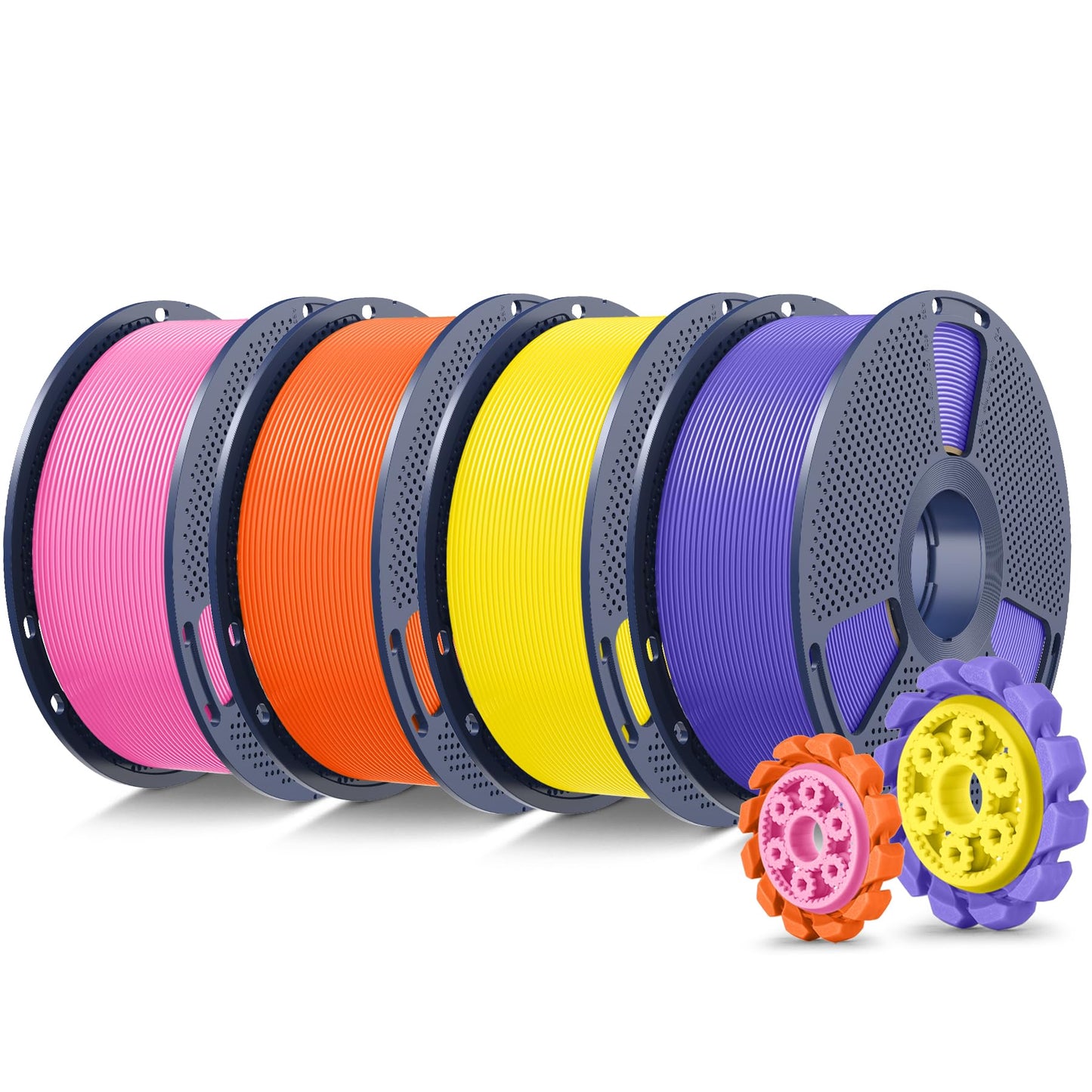 SUNLU PLA+2.0 3D Printer Filament 4KG, Upgrade PLA+ Filament 1.75mm, Tougher and Stronger, Dimensional Accuracy +/-0.02mm, 1KG p