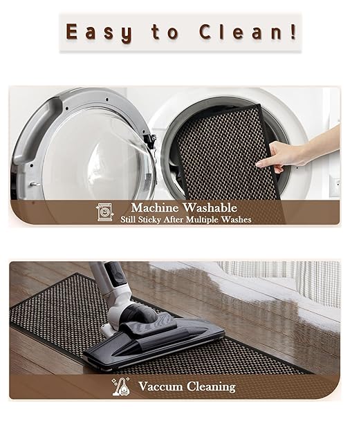 Natural Linen Stair Treads for Wooden Steps, 7 Pcs 8" x 30",Non Slip Stair Runner, Peel and Stick Carpet Indoor for Kids Elders and Pets (7, Brown, 8" x 30")