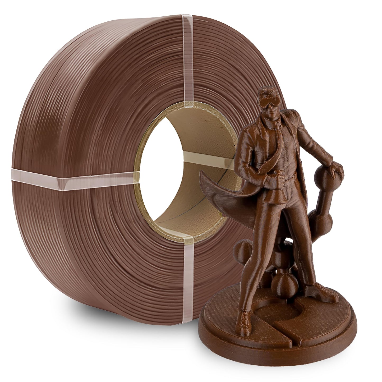 Polymaker Panchroma Refill Spool Brown PLA 3D Printing Filament Refill, Compatible with All Reusable Spools and All Major FDM 3D
