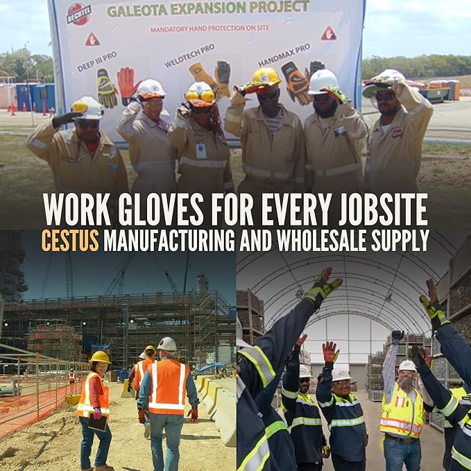 Cestus GU603, Sun-Dried Grain Leather Work Gloves (1,3,12,120) Premium Grade Goatskin, Unlined, Cut For Natural Fit