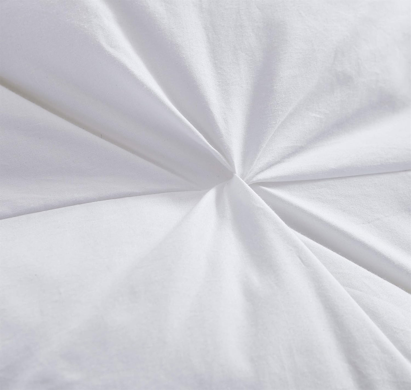 Luxurious All-Season Goose Down Fiber Waterfowl Feather Fiber Comforter King Size Duvet Insert, Exquisite Pinch Pleat Design, Premium Baffle Box, 100% Cotton Cover, 65 oz. Fill Weight, White Color