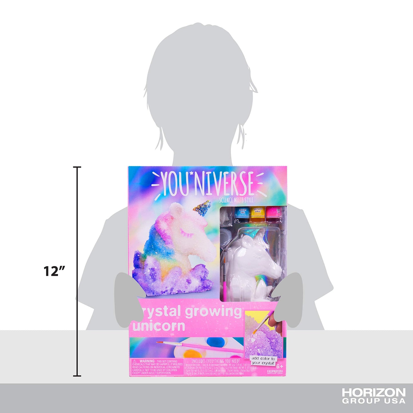 Just My Style YOU*niverse Crystal Growing Accessories by Horizon Group USA, Girl STEM Kit, Design 8 Crystal Growing Accessories & Make Your Own Pendants, Sparkling Hair Pins, Ring & More