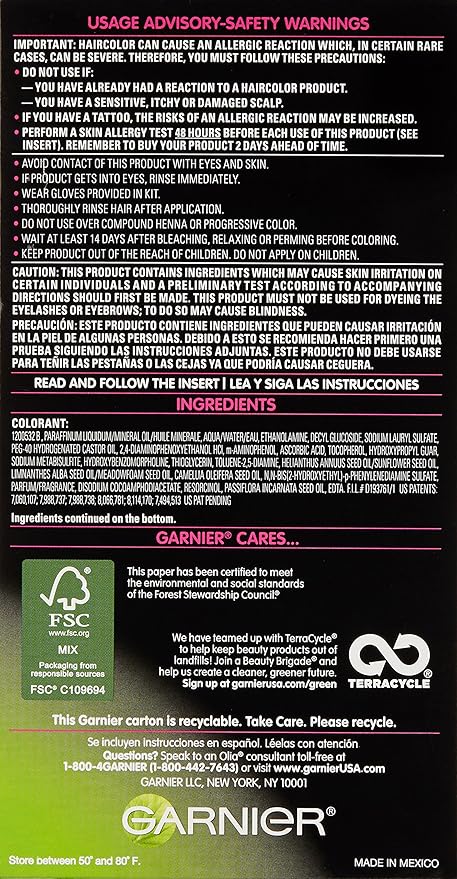 Garnier Hair Color Olia Ammonia-Free Brilliant Color Oil-Rich Permanent Hair Dye, 2.11 Platinum Black, 1 Count (Packaging May Vary) (Pack of 2)