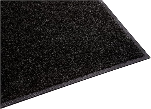 Guardian Platinum Series Indoor Wiper Floor Mat, Rubber with Nylon Carpet, 6'x7', Black