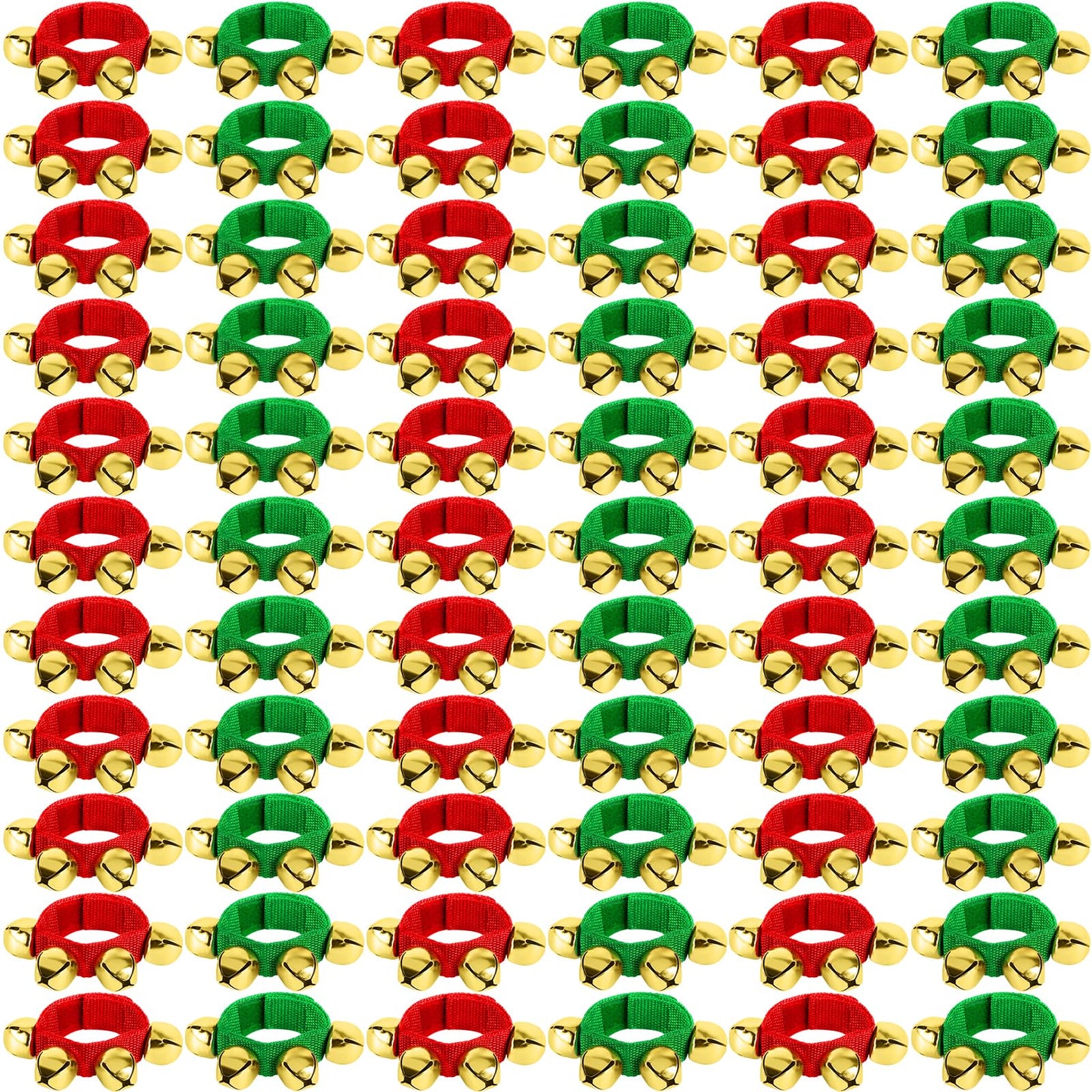 48 Pcs Christmas Wrist Band Bell Bracelet Wrist Band Shaking Bell Musical Instruments Adjustable Bell Rhythm Wristband Bell Bulk