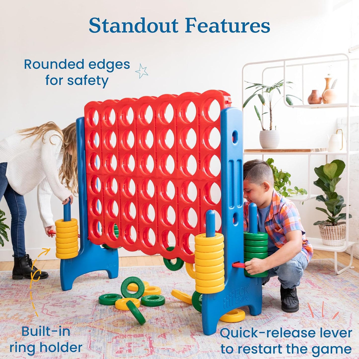 ECR4Kids Jumbo 4-To-Score, Giant Game, Assorted