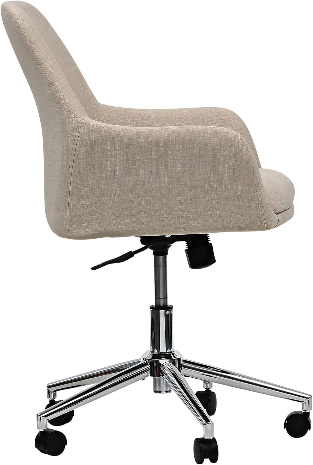 Office Chair - Workspace by Mid-Century Task Chair, Supports up to 275 Lb, 18.9" to 22.24" Seat Height, Cream Seat, Cream Back