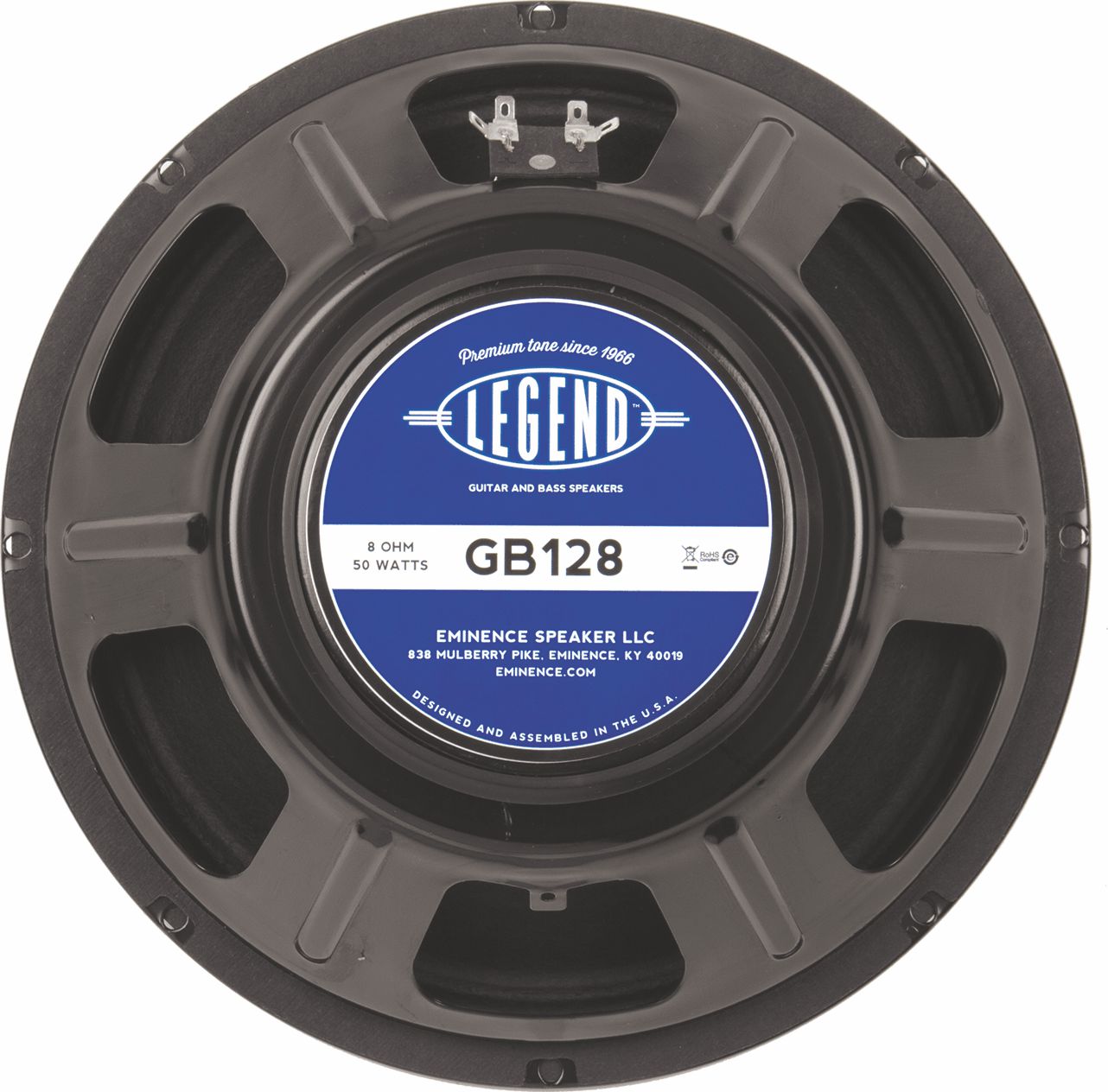 12-in Brit Guitar Speaker, 50W, 8 ohms w/Copper voice coil