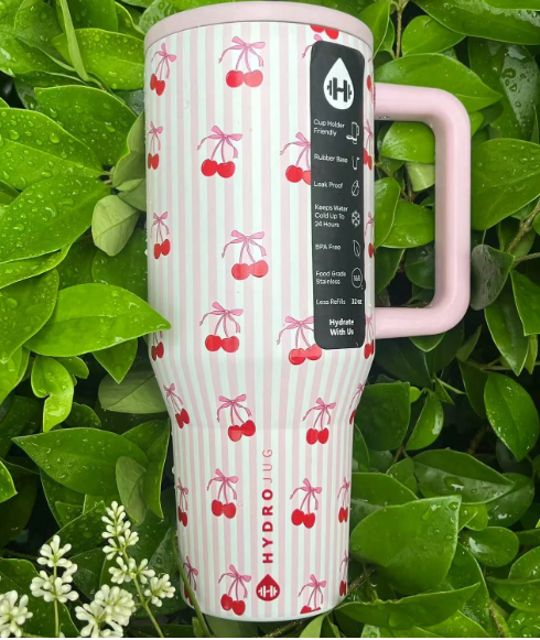 NEW HydroJug Traveler - 40 Oz Water Bottle With Handle & Flip Straw - Fits In Cup Holder, Leak Resistant Tumbler