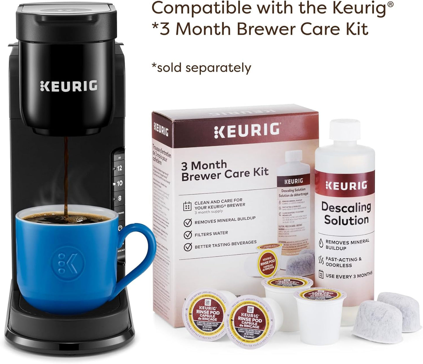 K-Express Single Serve Coffee Maker – Strong Brew Option, 42Oz Reservoir, Sleek Design for Holiday Hosting & Gifting, Black