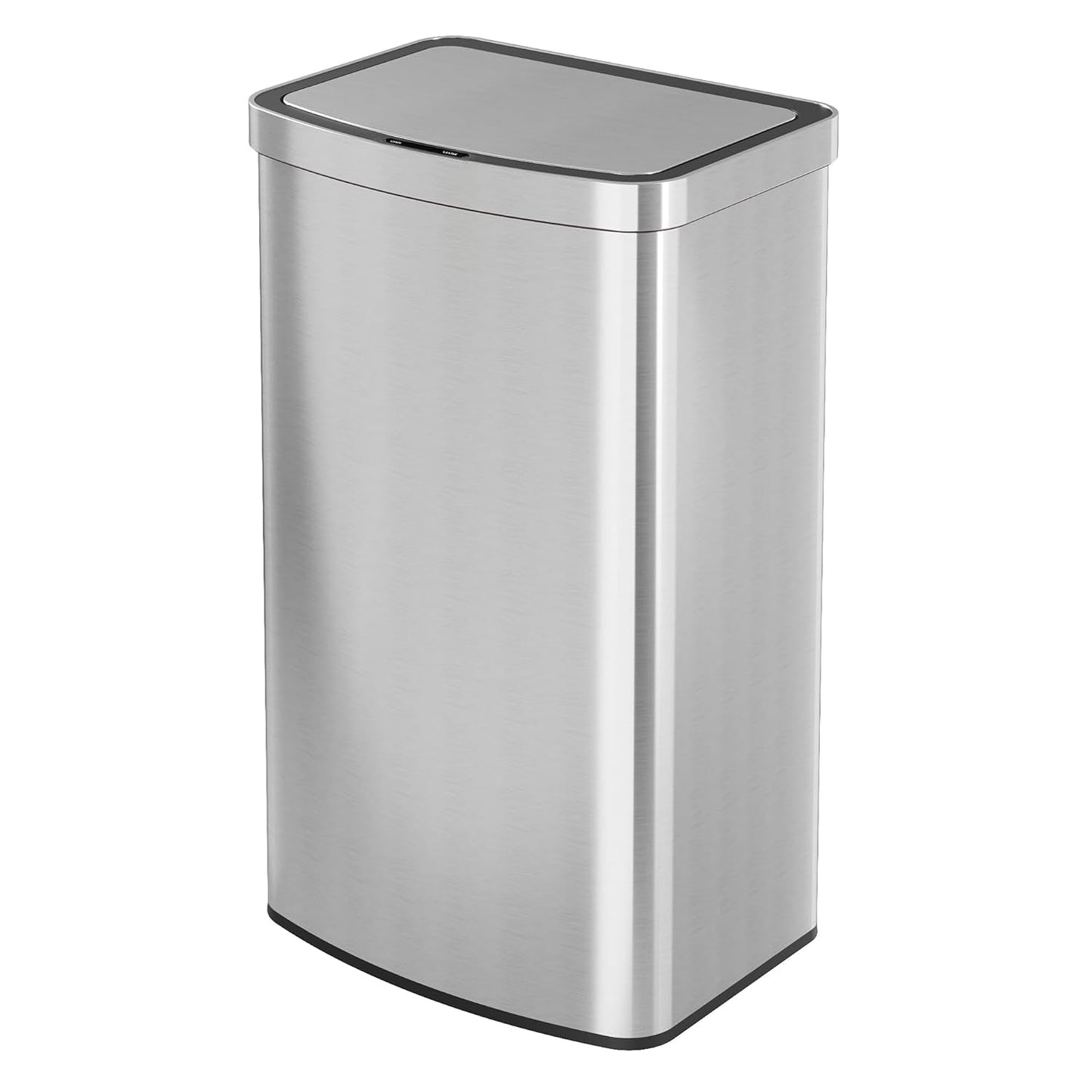 16 Gallon Motion Sensor Trash Can, 60 Liter Automatic Kitchen Trash Can with Soft Close Lid, Touchless Electronic Smart Stainless Steel Waste Bin for Kitchen, Office, Silver
