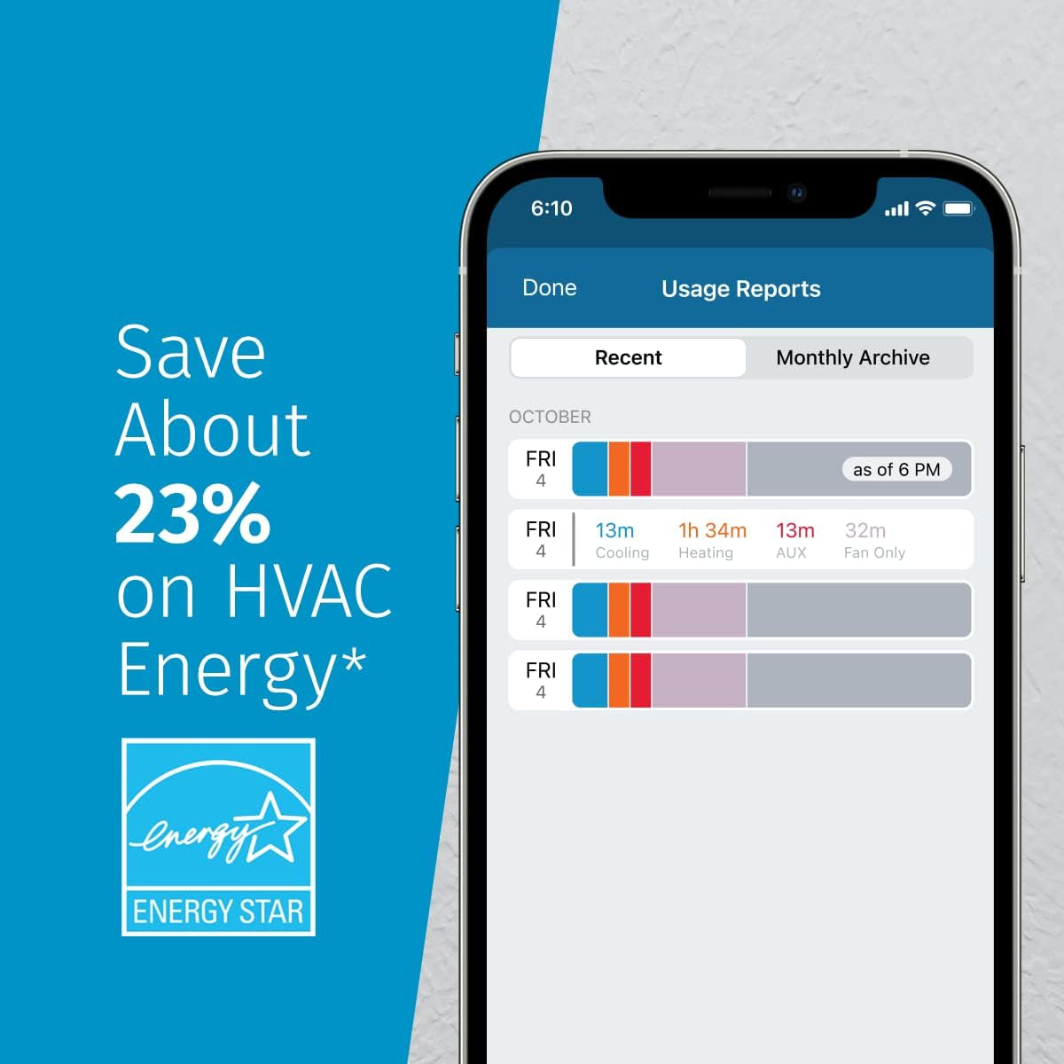 Sensi Touch Wi-Fi Smart Thermostat with Touchscreen Color Display, Works with Alexa, Energy Star Certified, C-Wire Required, ST75W , White