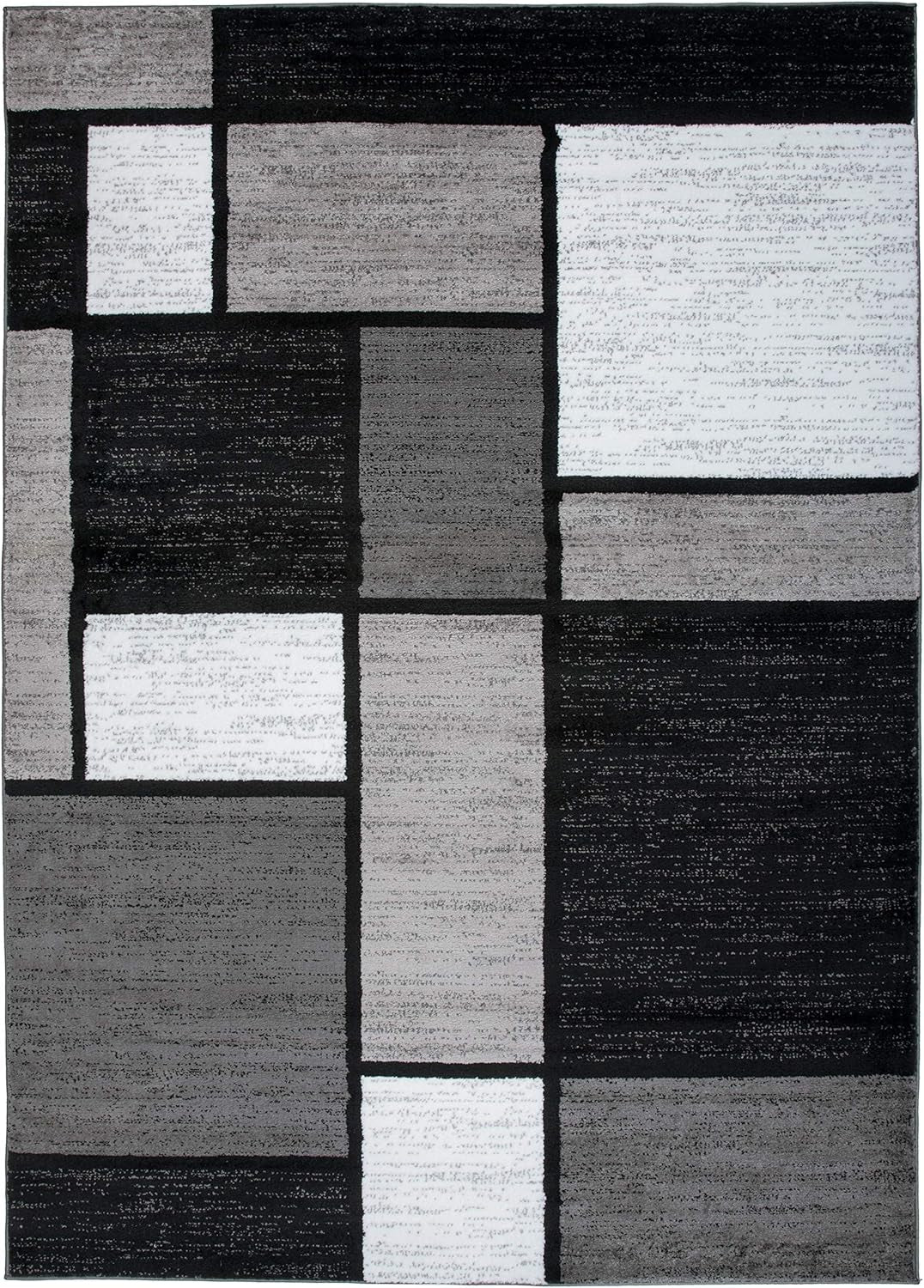 Contemporary Modern Boxes for Home Office,Living Room,Bedroom,Kitchen Non-Shedding Area Rug 7' 10" X 10' 2" Gray