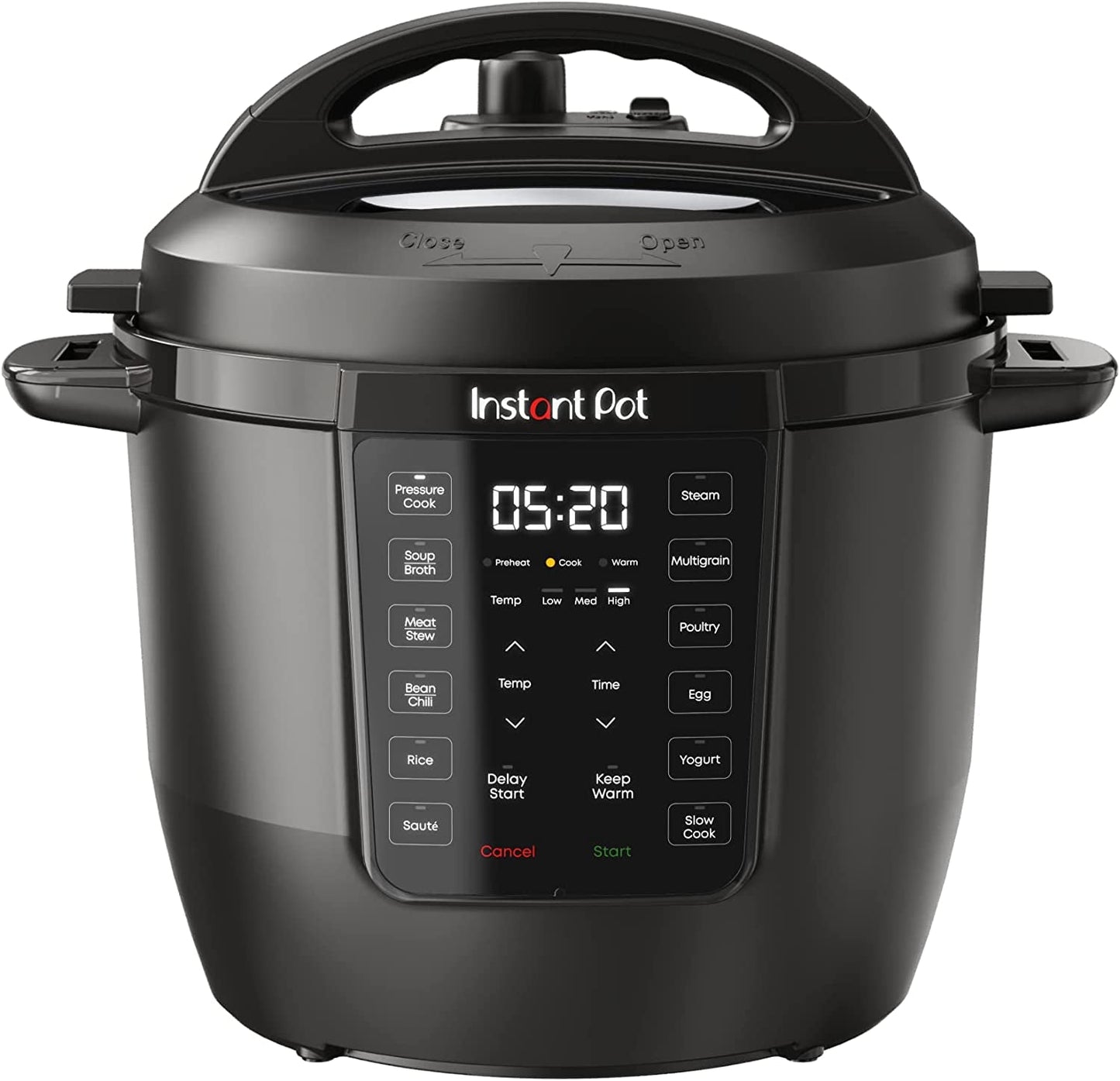 6QT RIO 7-In-1 Multi-Cooker, Pressure Cooker, Slow Cook, Sauté, Steam, Rice Maker, Yogurt, & Warmer, Black, 6 Quarts
