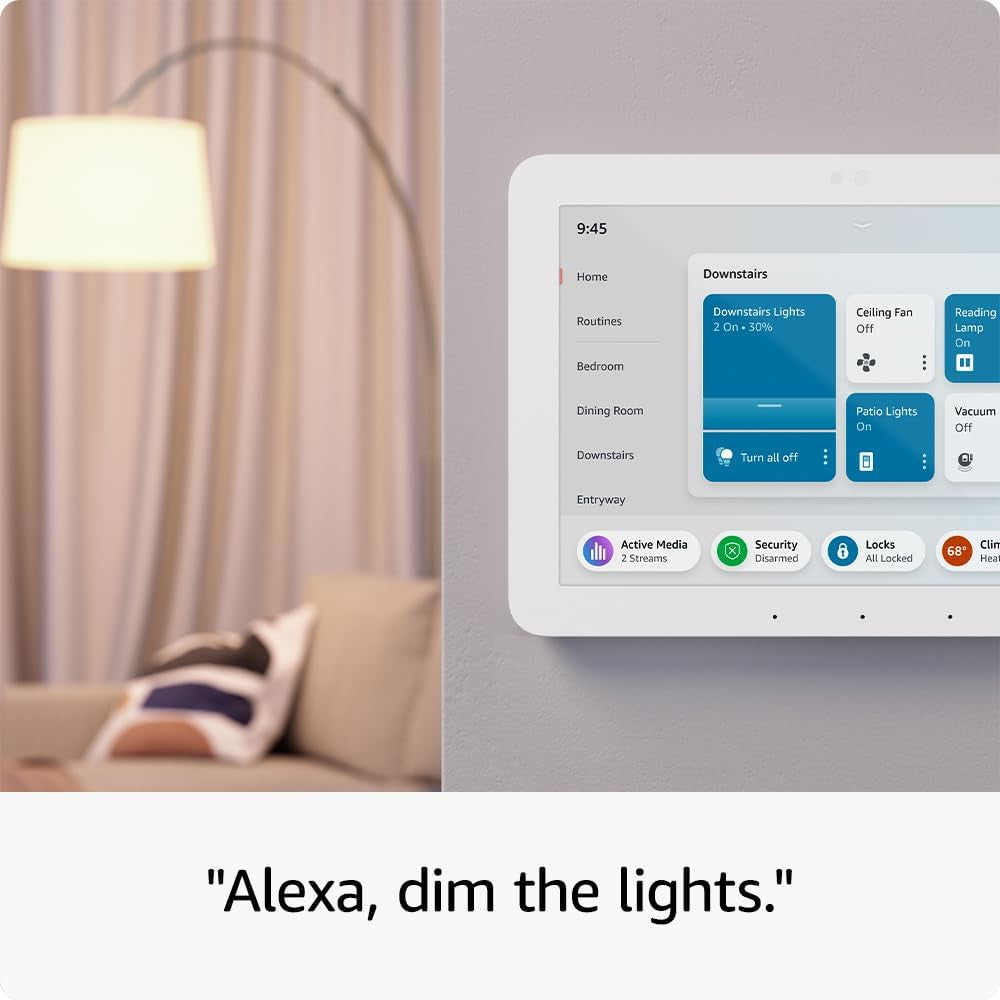 Echo Hub, 8” Smart Home Control Panel with Alexa+ Early Access, Compatible with Thousands of Devices