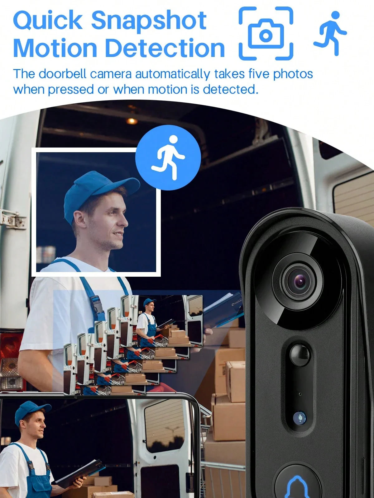 Wireless Smart Video Doorbell Camera