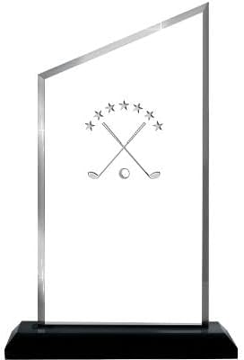 Crown Awards Personalized Acrylic Trophy, 6" Engraved Incline Slant Acrylic Award