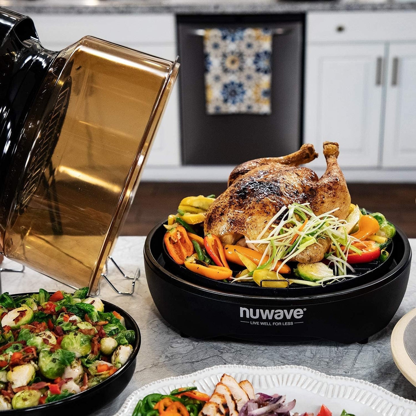 Primo Grill Oven PFAS Free Countertop Oven with Convection Top & Grill Bottom, Smart Thermometer, Perfect for Cooking Frozen or Fresh with Surround Heat for Flawless Results