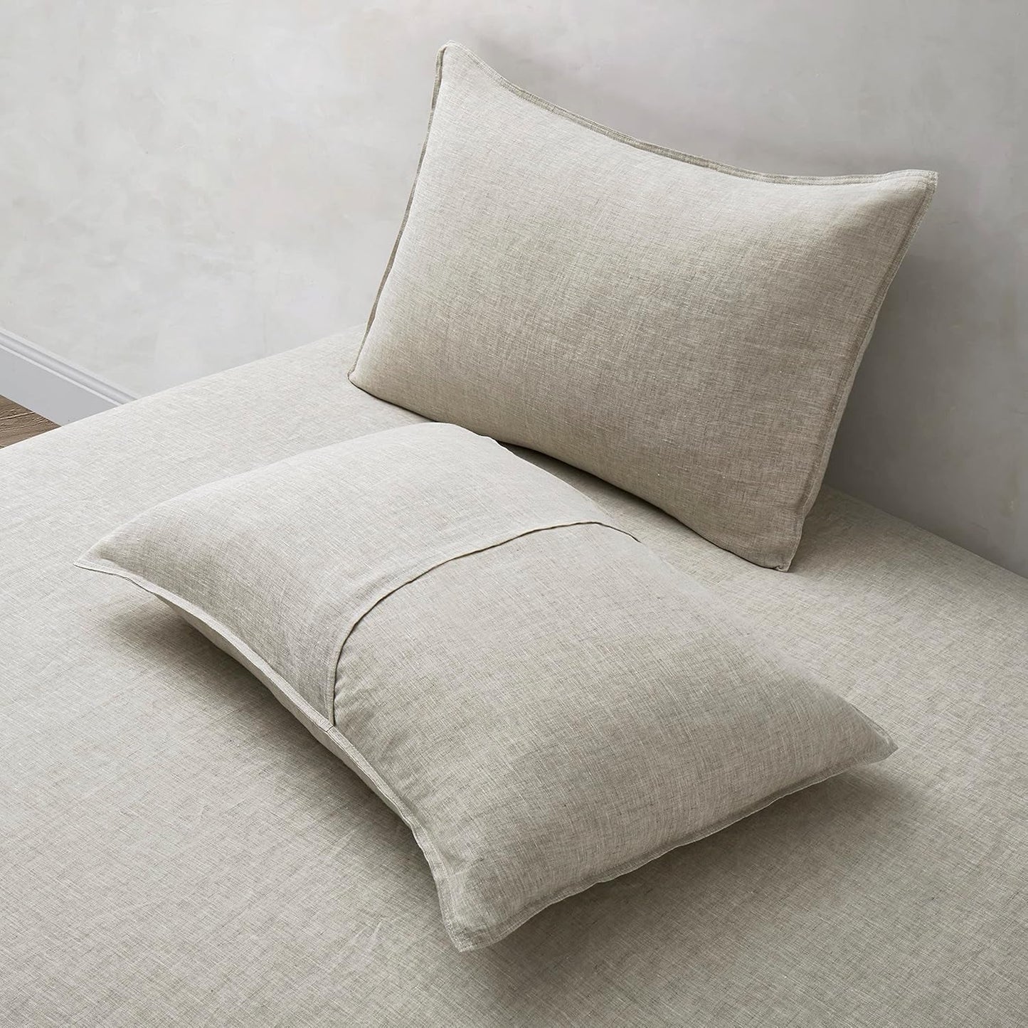100% Linen Pillowcases Set of 2, Standard Size 20" X 26" Pillow Case, Linen Pillow Sham