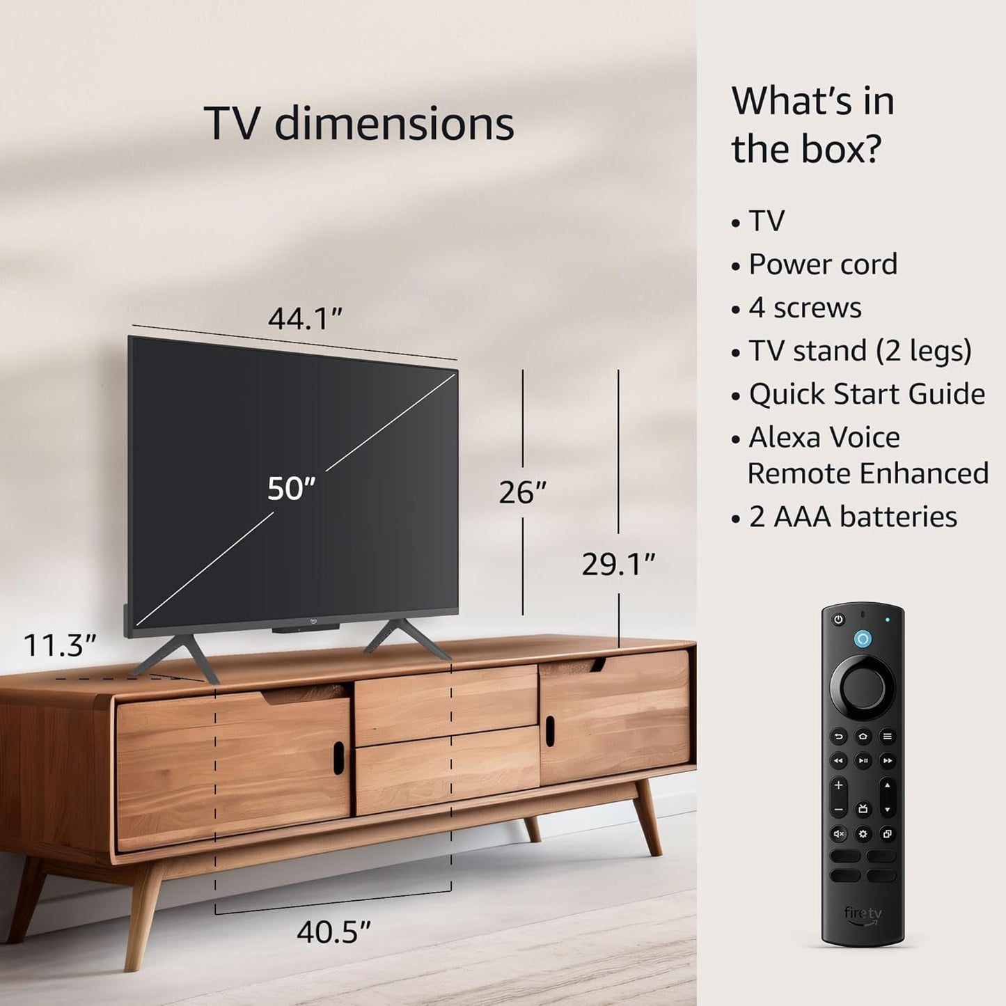 Fire TV 50" Omni QLED Series 4K UHD Smart TV, Dolby Vision IQ, Fire TV Ambient Experience, Local Dimming, Hands-Free with Alexa