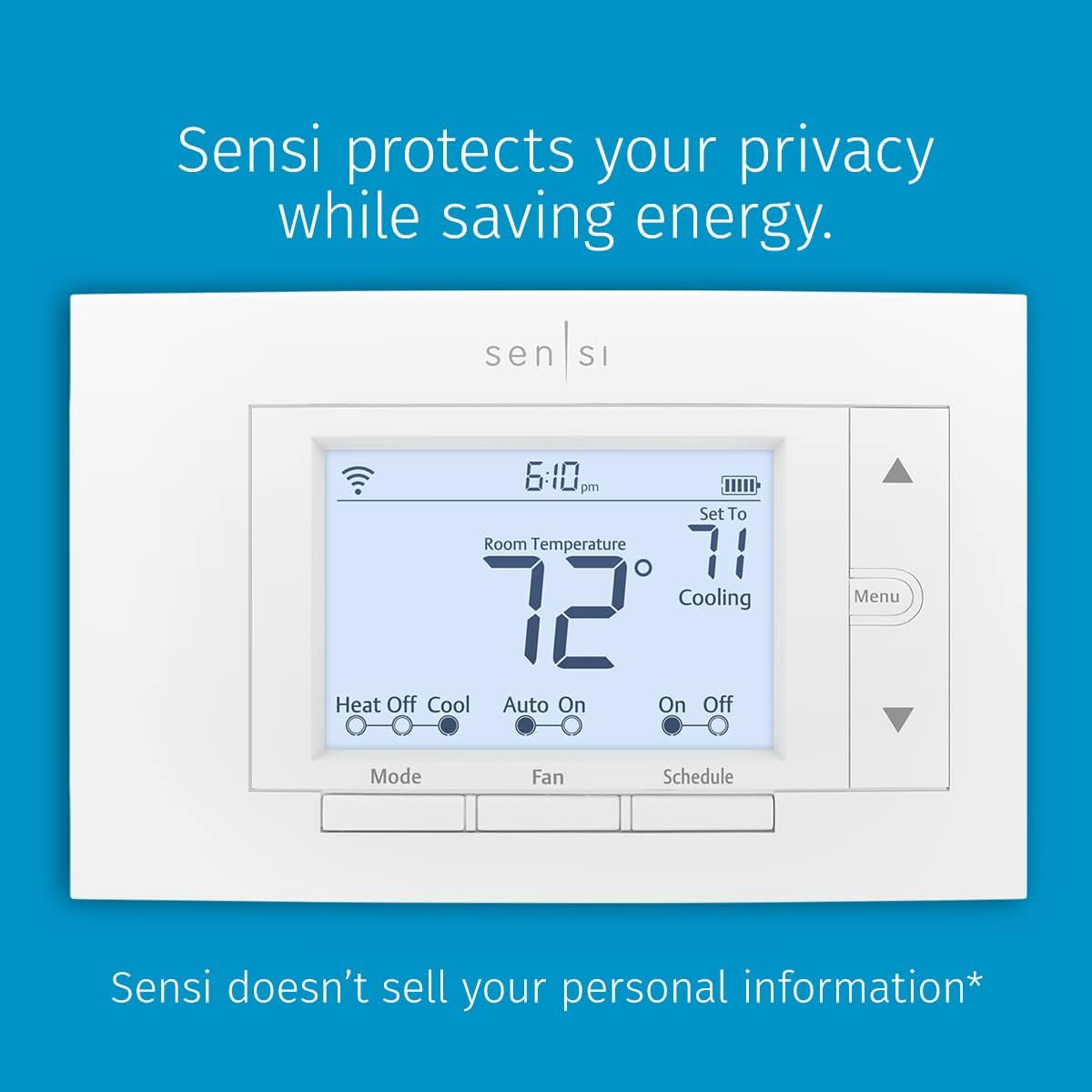 Sensi Smart Thermostat, 100 Years of Expertise, Wi-Fi, Data Privacy, Programmable, Easy DIY Install, Works with Alexa, Energy Star Certified, Mobile App, ST55