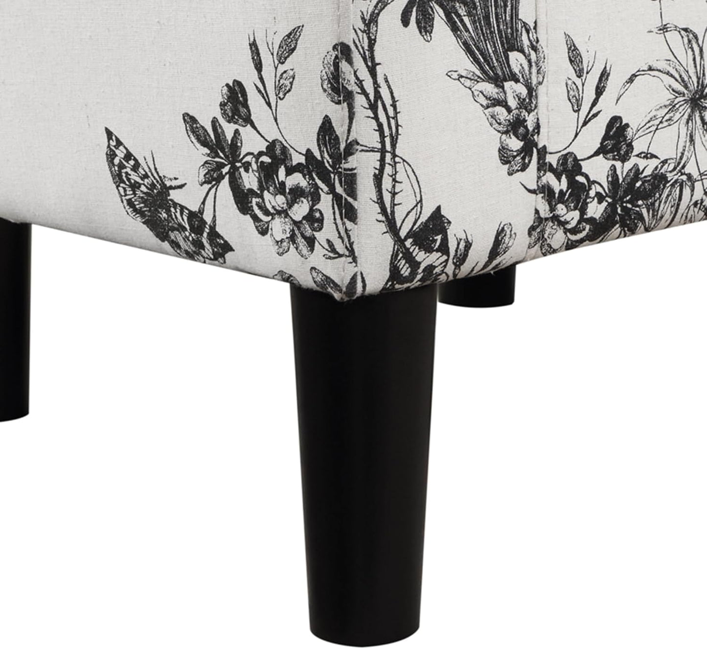 Take a Seat Churchill Accent Chair with Ottoman Set 26.25" - Modern Classic Mid-Back Barrel Accent Chair with U-Shaped Ottoman, for Living Room, Bedroom, Office, Botanical Print