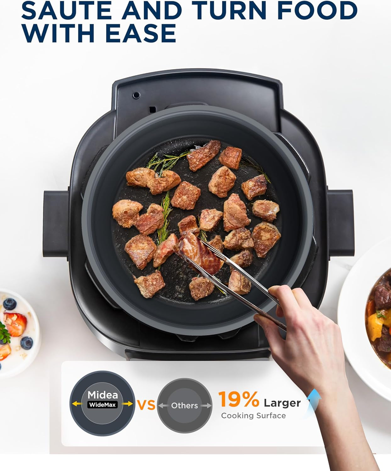 Widemax 12-In-1 Electric Pressure Cooker, 6.5 Quart, 12 Presets, Multi-Functional Programmable Slow Cooker, Rice Cooker, Steamer, Sauté Pan, Cake, Yogurt, Warmer and More