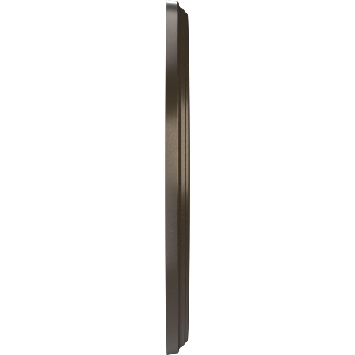 Ekena Millwork 13Od X 3 1/2Id X 3/4P Berkshire Thermoformed Pvc Ceiling Medallion (Fits Canopies Up To 5 3/4), Metallic Dark Bro