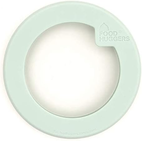Food Huggers Replacement Lids for Glass Storage Containers Silicone & Glass Lids that Don’t Crack | Fits Most Round Container Brands & Bowls | 100% Plastic Free | 1 Lid (X-Small), Gradual Green