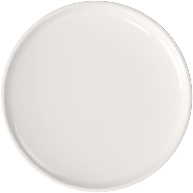 Villeroy & Boch Artesano Original Pizza/Buffet Plate, Premium Porcelain, Made in Germany, Generous 12.5 in Diameter, Rich, Creamy White
