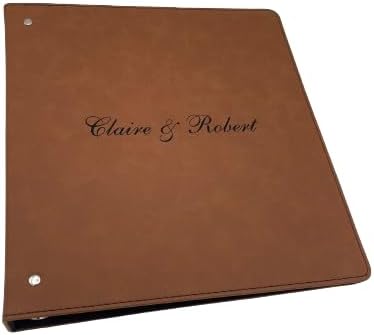 Custom Binder Personalized with Business or Name (Rawhide with Black)