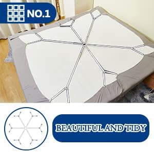 TGOOD Bed Sheet Holder Straps, Mattress Cover Clips to Hold Sheets in Place, Adjustable Bed Bands, Elastic Grippers,Fasteners,Keepers,Suspenders Fitted for Bedding,stayers, Bedsheet Tie Downs