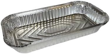 Oblong 3 Lb Aluminum Foil Pan | 250 Pcs Durable & Versatile Oblong Disposable Baking Trays | Foil Pans for Serving Foods Hot Meals Baking Desserts BBQs Catering