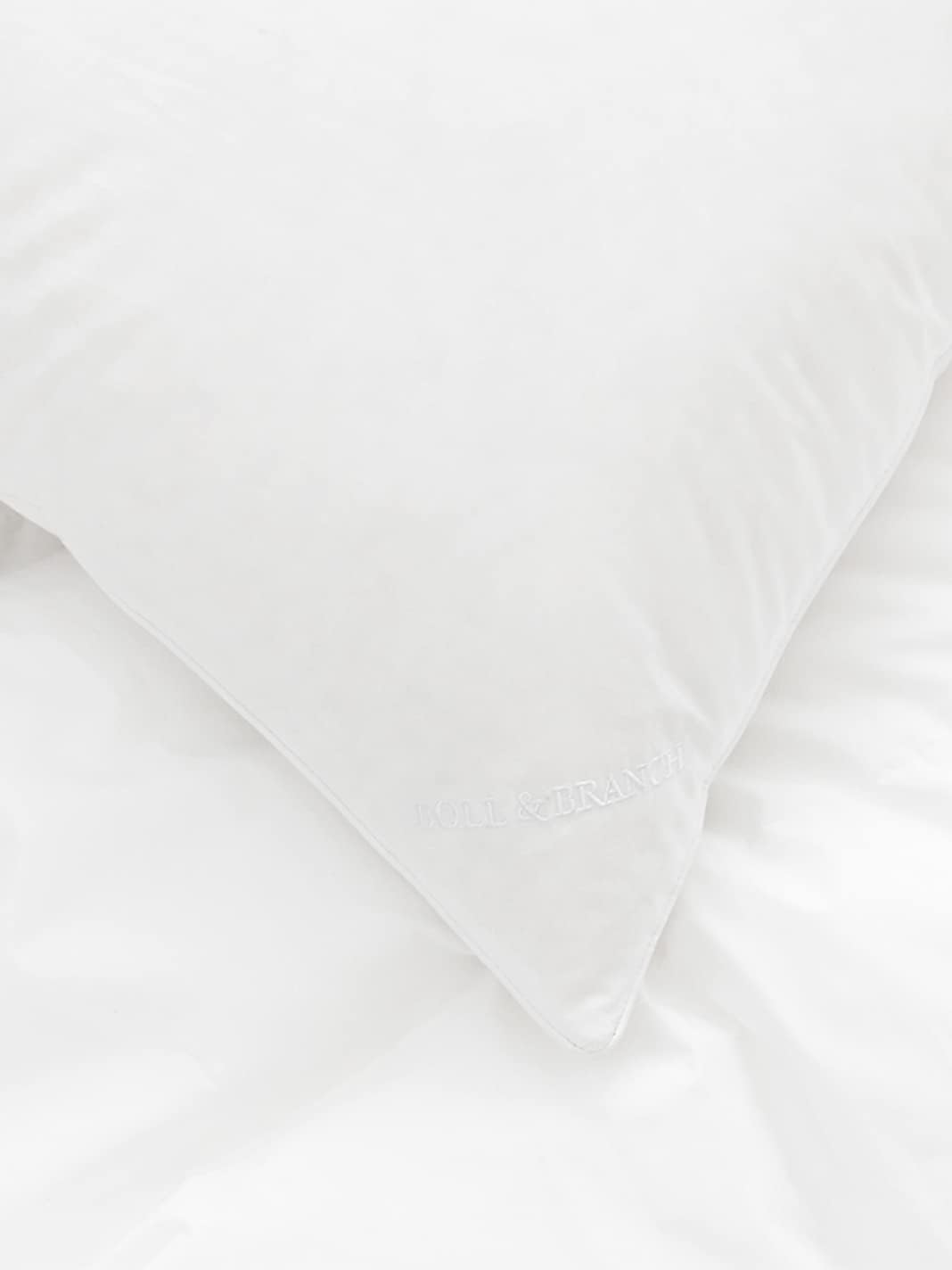BOLL & BRANCH Down Alternative Pillow - Soft, Standard - Cooling Shell - Hypoallergenic Primaloft Luxury Down Alternative Fill - Superior Support