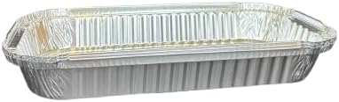 Oblong 3 Lb Aluminum Foil Pan | 250 Pcs Durable & Versatile Oblong Disposable Baking Trays | Foil Pans for Serving Foods Hot Meals Baking Desserts BBQs Catering