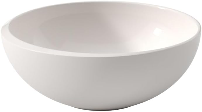 Villeroy & Boch NewMoon Modern Bowl for Cereals, Soups, Salad or Desserts Made of Premium Porcelain, Dishwasher Safe, White, 17 oz