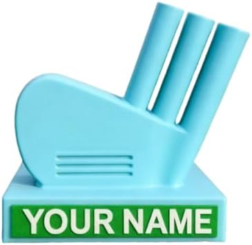 Compatible with Golf Enthusiasts – Custom Golf Iron Pen Holder, Personalized “Golf STAND” Desk Organizer with Nameplate for Golfers, Coworkers & Office Décor