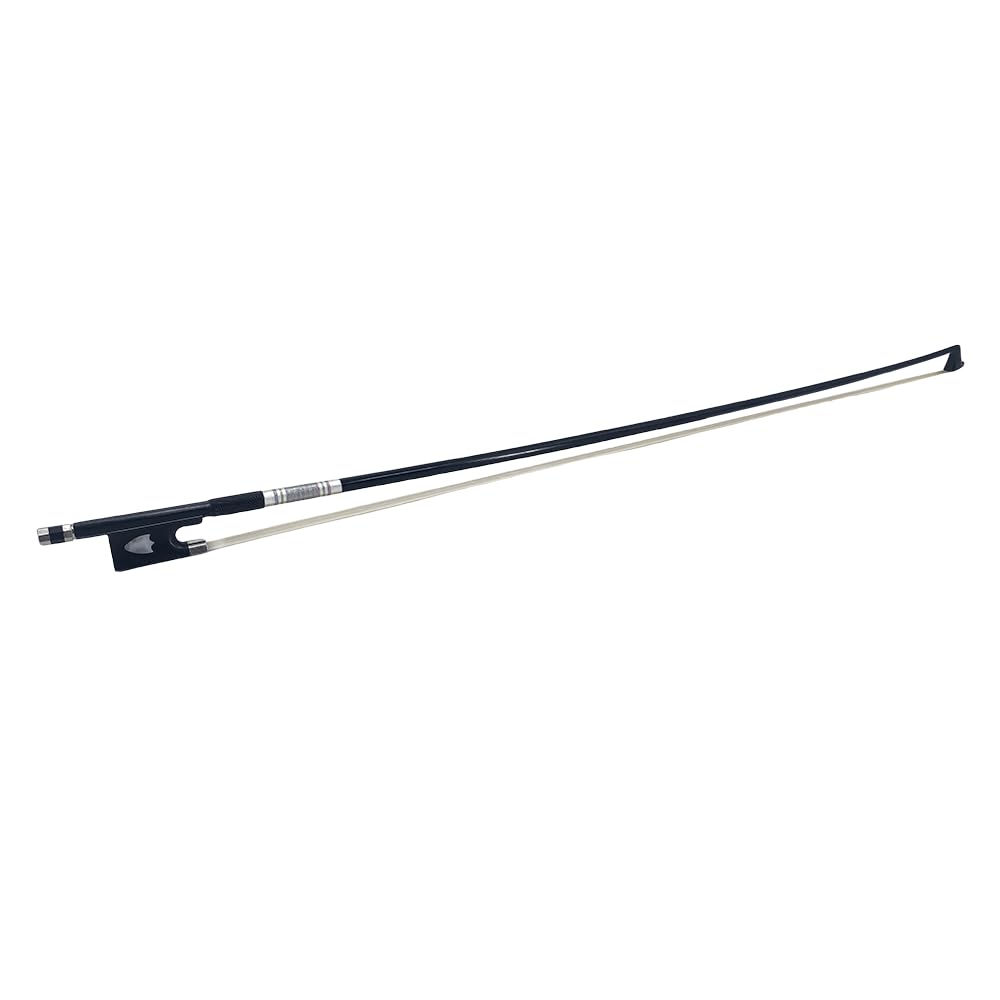 Yinfente Violin Bow 4/4 Carbon Fiber Ebony Frog With Shield Inlay,Mongolian Horse Hair,Stick&Well Balance 4/4 Violin Bow For All