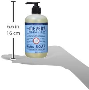 MRS. MEYER'S CLEAN DAY Hand Soap, Made with Essential Oils, Rain Water, 12.5 fl. oz - Pack of 6