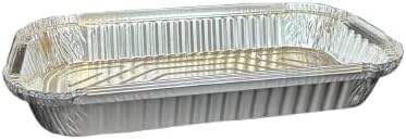 Oblong 3 Lb Aluminum Foil Pan | 250 Pcs Durable & Versatile Oblong Disposable Baking Trays | Foil Pans for Serving Foods Hot Meals Baking Desserts BBQs Catering