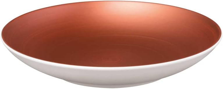 Villeroy & Boch Manufacture Glow Deep Bowl (all over), 9 in/20.25 oz, Premium Porcelain, Copper