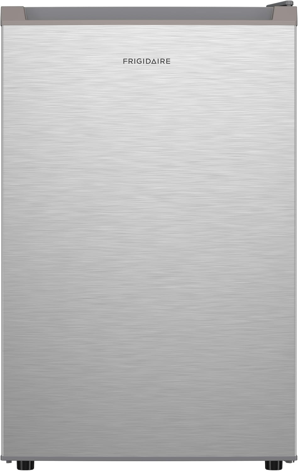 Mini Refrigerator, Compact Freezer Compartment, Adjustable Thermostat Control, Reversible Door, Contemporary Series, 4.5 Cu Ft, Platinum