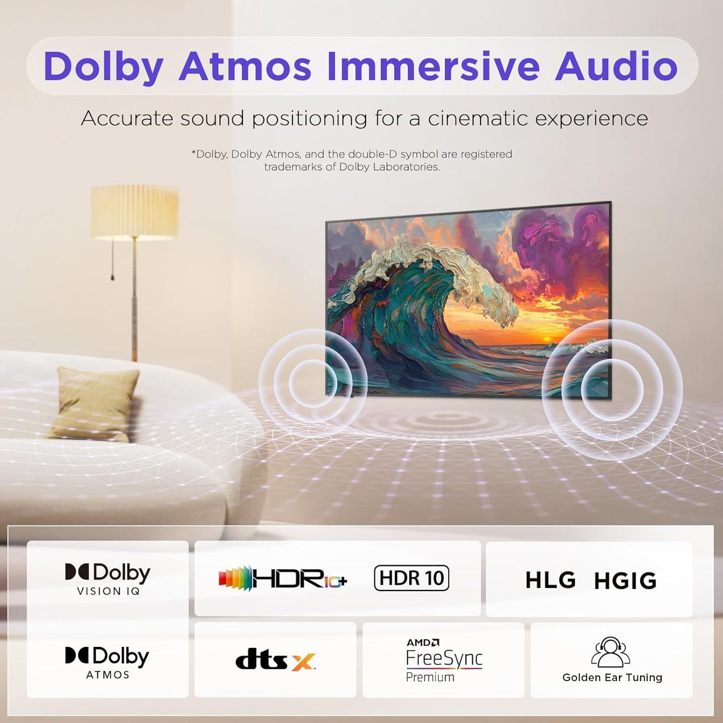 55-Inch Class QLED 4K Smart TV, Ultra-Slim Picture Frame TV, 144Hz, HDR, Art Mode W/Ai Art, Wide Color Gamut, Dolby Vision IQ, Dolby Atmos, Google Assistant Voice Remote(55F75, 2025 Model)