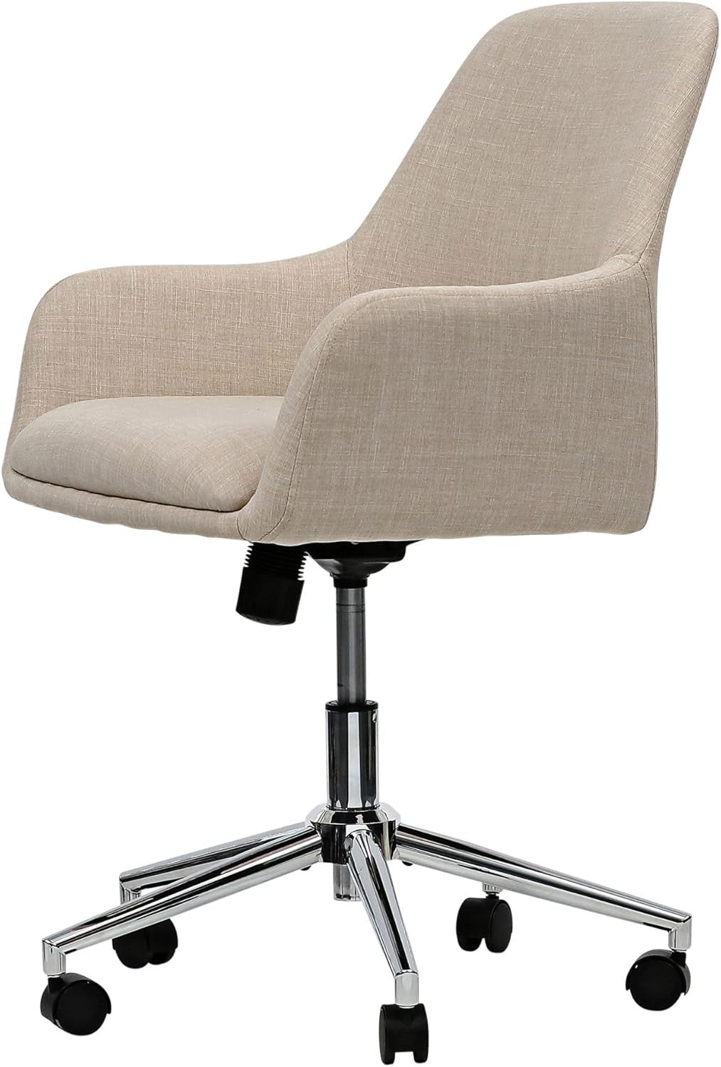 Office Chair - Workspace by  Mid-Century Task Chair, Supports up to 275 Lb, 18.9" to 22.24" Seat Height, Cream Seat, Cream Back