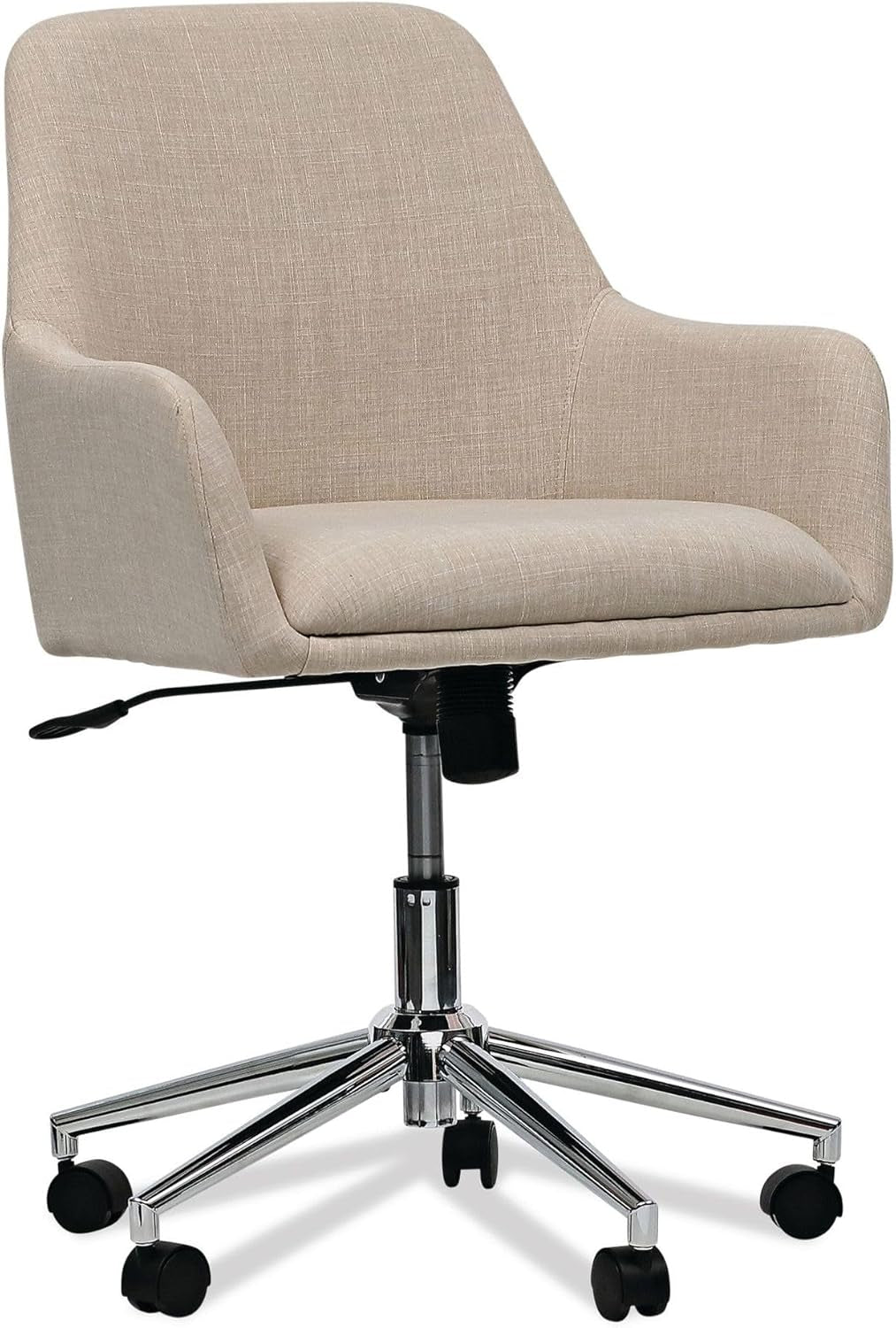 Office Chair - Workspace by  Mid-Century Task Chair, Supports up to 275 Lb, 18.9" to 22.24" Seat Height, Cream Seat, Cream Back