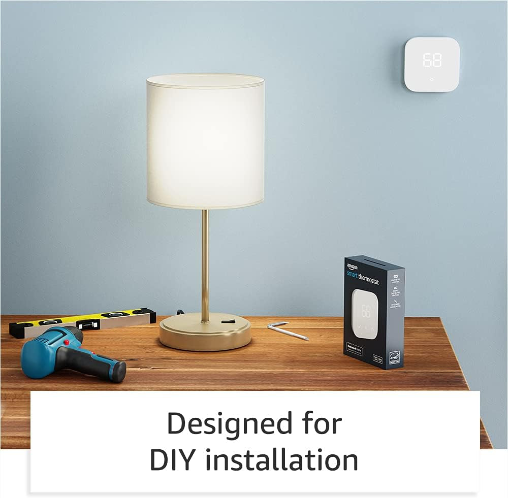 Like-New  Smart Thermostat – ENERGY STAR Certified, DIY Install, Works with Alexa – C-Wire Required