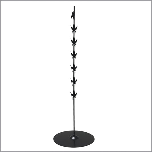 Chip Rack Display Stand, Chip Bag Holder for Stores, Party, Display, Concession Stand, 23.75" H, Black, 12 Clips, Countertop Snack Hanger, Snack Retail Display Rack