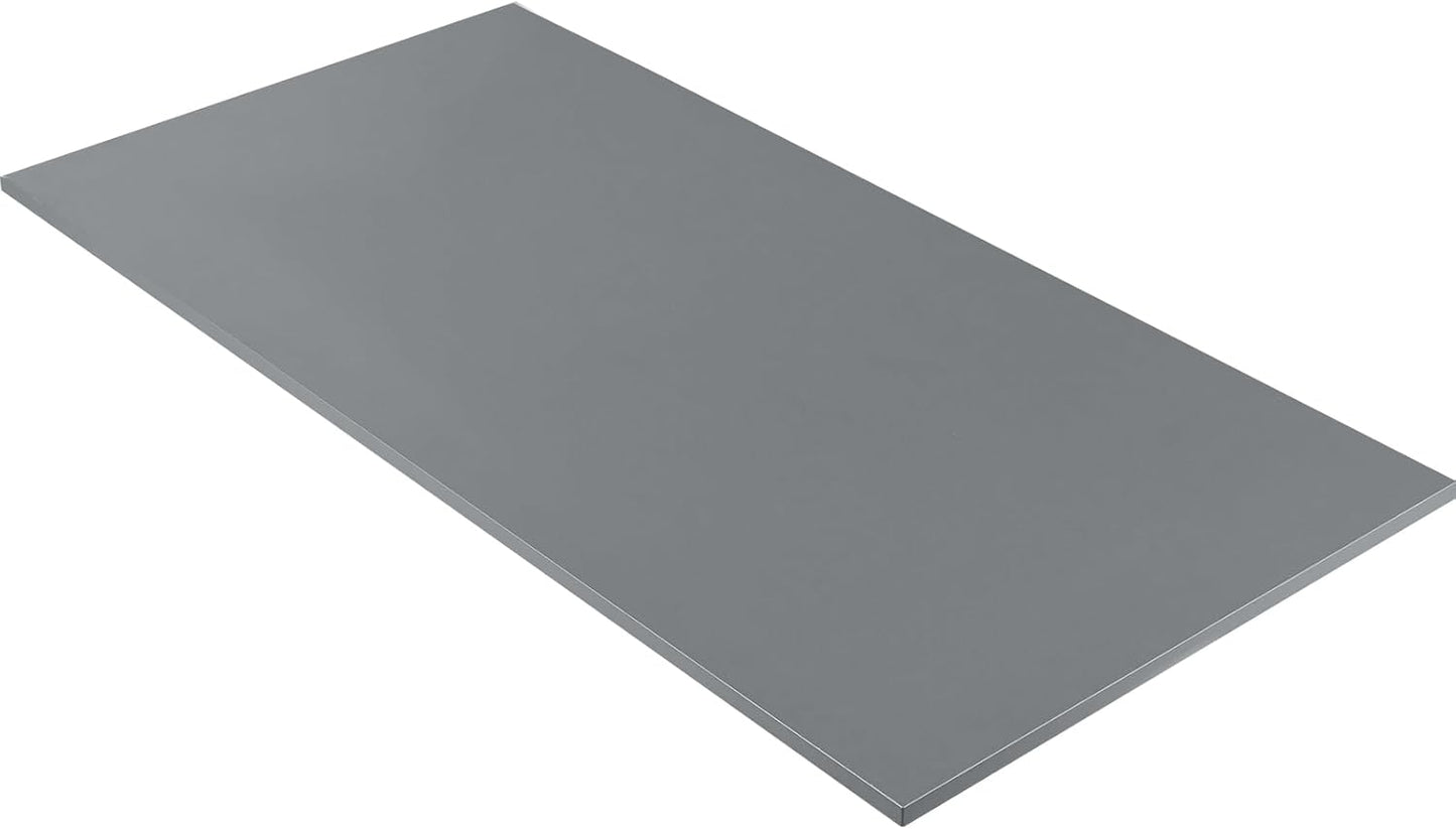 Kaboon 45.67"x23.62" Universal Table Top, Solid One-Piece Desktop, Reversible Melamine Countertop, Double Desks, L-Desk DIY,Gray